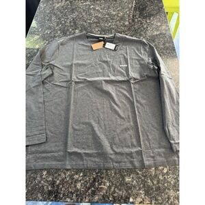 Hugo Boss Regular-Fit Long Sleeve Logo Tee-GREY-XXL NWT